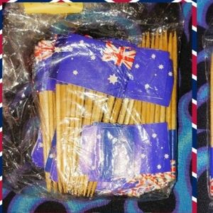 Unbranded 50+ Pack of Australia Flag Toothpicks
